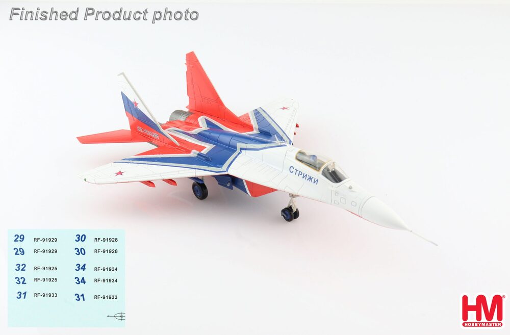 MiG-29 Russian Aerospace Forces Acrobatic Team "Strizh" (with aircraft number decal) 2019 #29/32/34 1/72 [HA6511B]