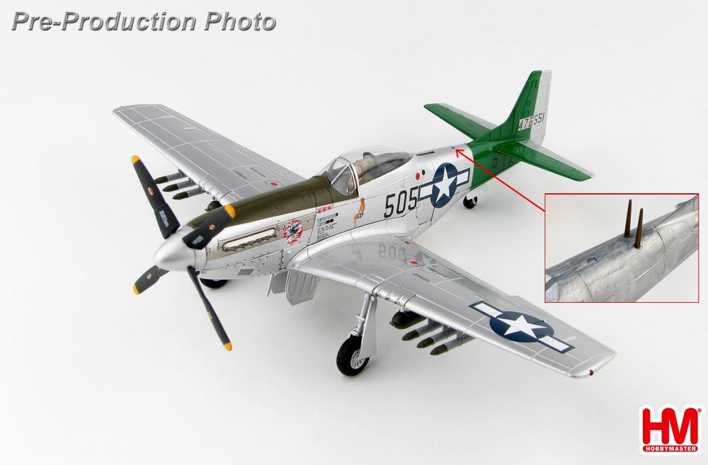 P-51D, US Army Air Forces, 506th Fighter Group, 457th Fighter Squadron, Captain Abner Aust's aircraft, Iwo Jima, 1945 #505/#472511 1/48 *Includes crew autograph stand [HA7743A]