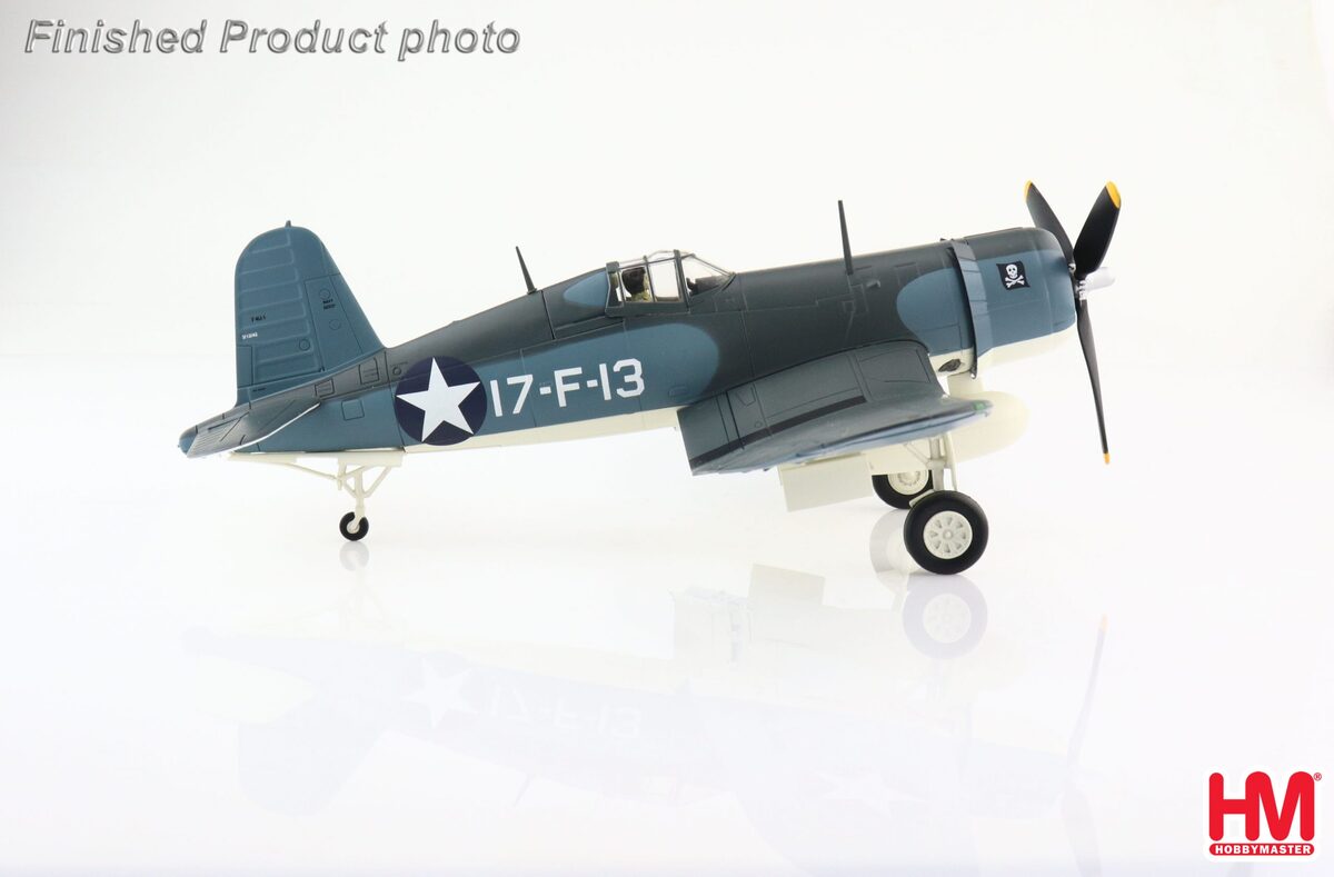 F4U-1 US Navy 17th Fighter Squadron "Jolly Rogers" from the aircraft carrier Bunker Hill (deployed to the Solomon Islands) around 1943 (preserved) 17-F-13 1/48 [HA8221]