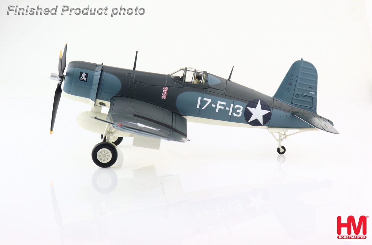 F4U-1 US Navy 17th Fighter Squadron "Jolly Rogers" from the aircraft carrier Bunker Hill (deployed to the Solomon Islands) around 1943 (preserved) 17-F-13 1/48 [HA8221]