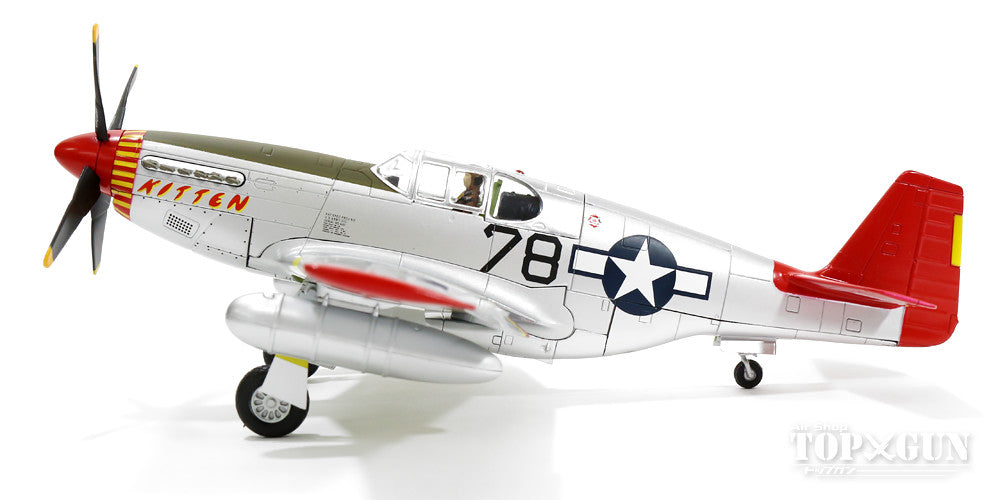 P-51C US Army Air Forces 332nd Fighter Group 302nd Fighter Squadron "Tuskegee Airmen" Lt. Charles McGehee #42-103968/78 "Kitten" 1944 1/48 *Crew sign stand included [HA8507A]