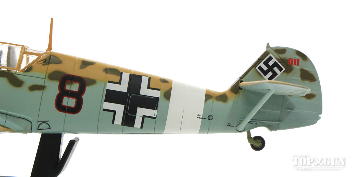 Bf109E-7/Trop (Tropical version) German Air Force No. 27 Fighter Wing, 2nd Squadron, Lieutenant Franz Elles's aircraft "Black 8" April 1941 1/48 [HA8703]