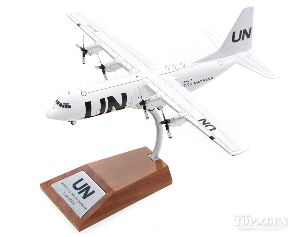 L-100-30 (L-382G) Safair (South Africa) United Nations UN Charter (stand included) ZS-JIZ 1/200 *Made of metal [IF1300417]