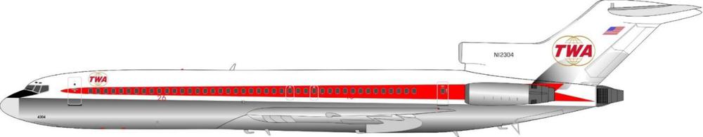 727-200 TWAトランスワールド航空 N12304 1/200 [IF722TW0120W]