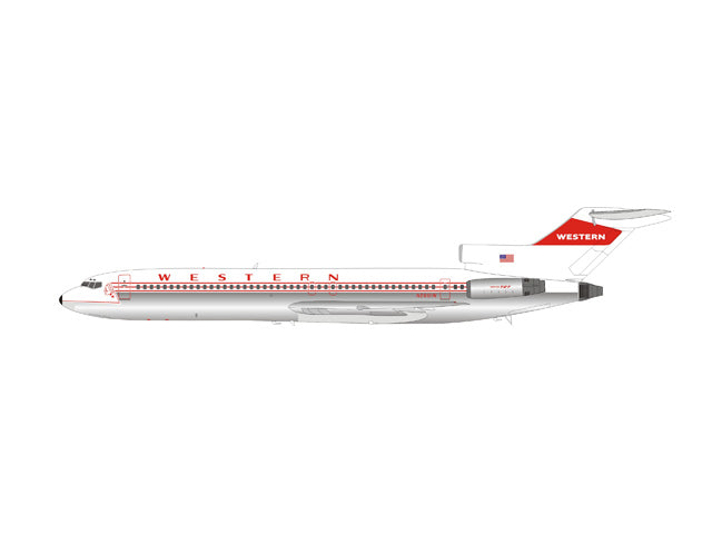 727-247 Western Airlines N2801W Polished (stand included) 1/200 [IF722WA0920P]