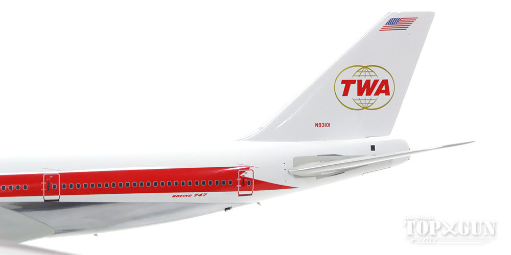 747-100 TWAトランスワールド航空 70年代 ポリッシュ仕上　（スタンド付属） N93101 1/200 ※金属製 [IF7411116P]