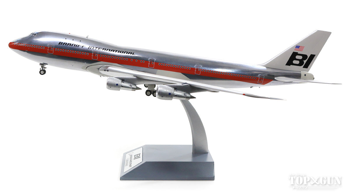 747-100 Braniff International Airlines Polished finish (stand included) circa 1979 N9666 1/200 [IF741BN1218P]