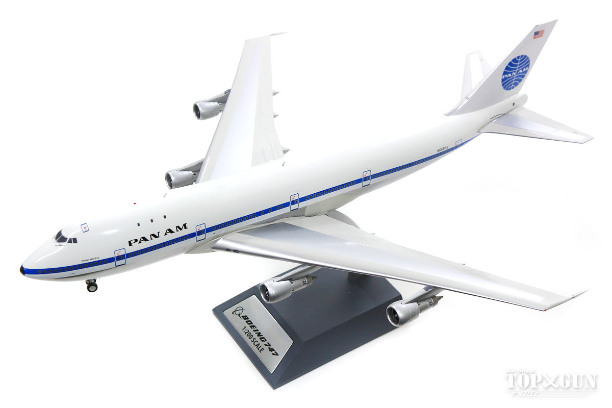 747-100 Pan American Airways N655PA Clipper Wild Fire with stand polished 1/200 [IF741PA0719P]