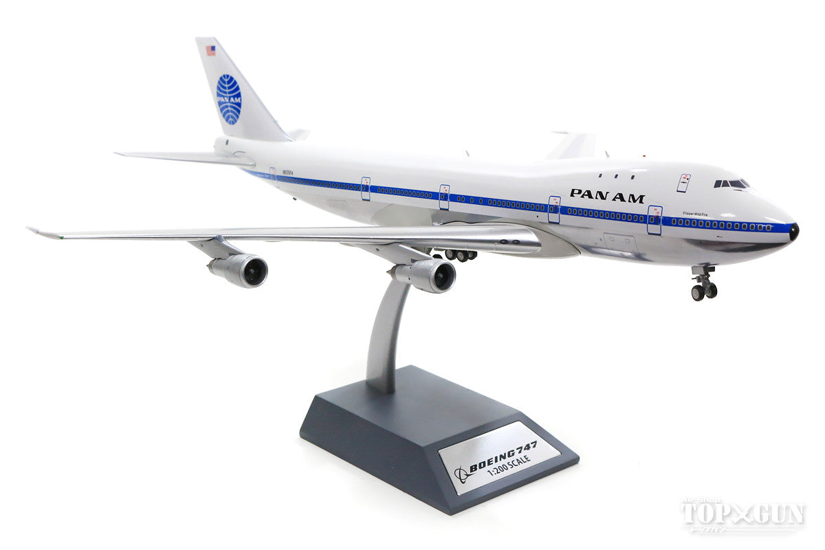 747-100 Pan American Airways N655PA Clipper Wild Fire with stand polished 1/200 [IF741PA0719P]