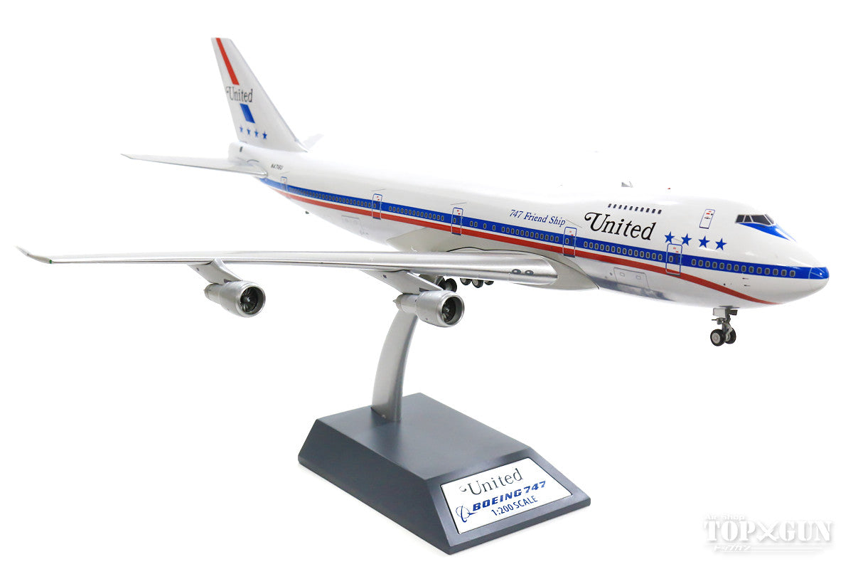 747-100 United Airlines 1970s "FriendShip" Polished finish (stand included) N4716U 1/200 *Made of metal [IF741UA0818P]