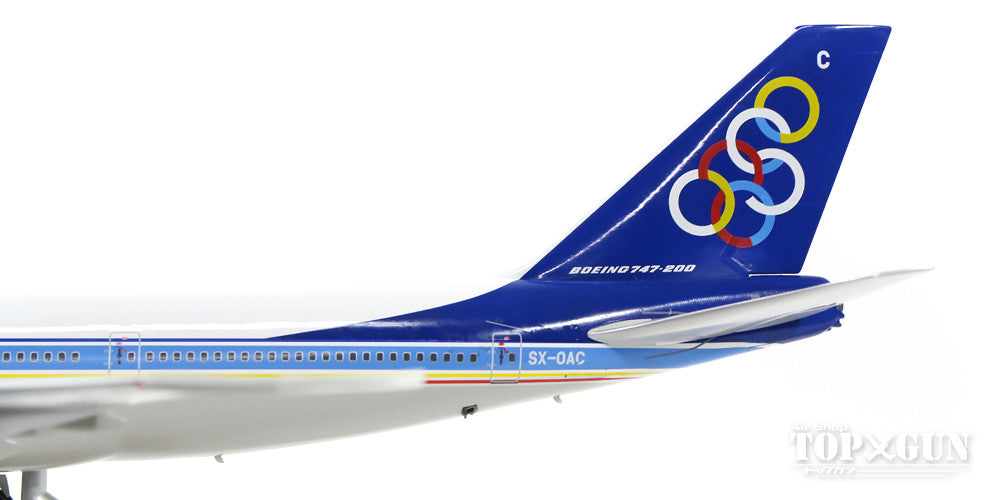 747-200 Olympic Airlines early 90s "Olympic Spirit" SX-OAC (stand included) 1/200 *Made of metal [IF7420216]