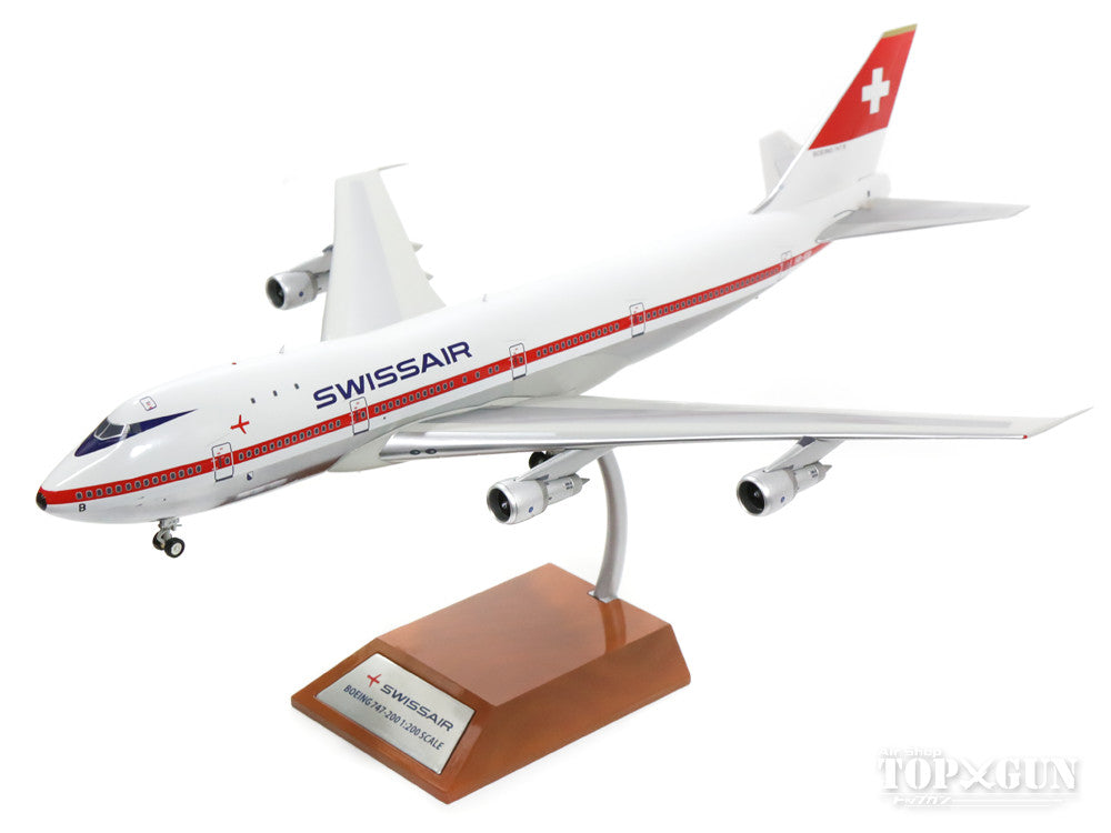 747-200B Swissair 1970s Polished Finish HB-IGB "Zurich" (Stand Included) 1/200 *Made of Metal [IF7421216P]