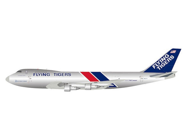747-200F（貨物型） フライングタイガーズ航空 80年代初頭 ポリッシュ仕上（スタンド付属） N810FT 1/200 [IF742FT0221P]