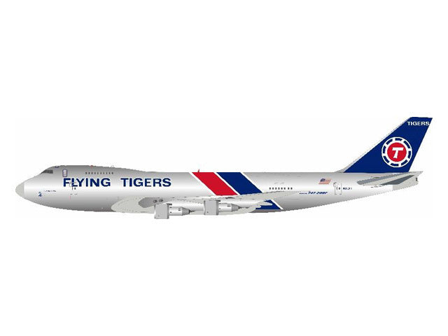 747-200F（貨物型） フライングタイガー航空 80年代 ポリッシュ仕上 （スタンド付属） N815FT 1/200 ※金属製 [IF742FT0620P]