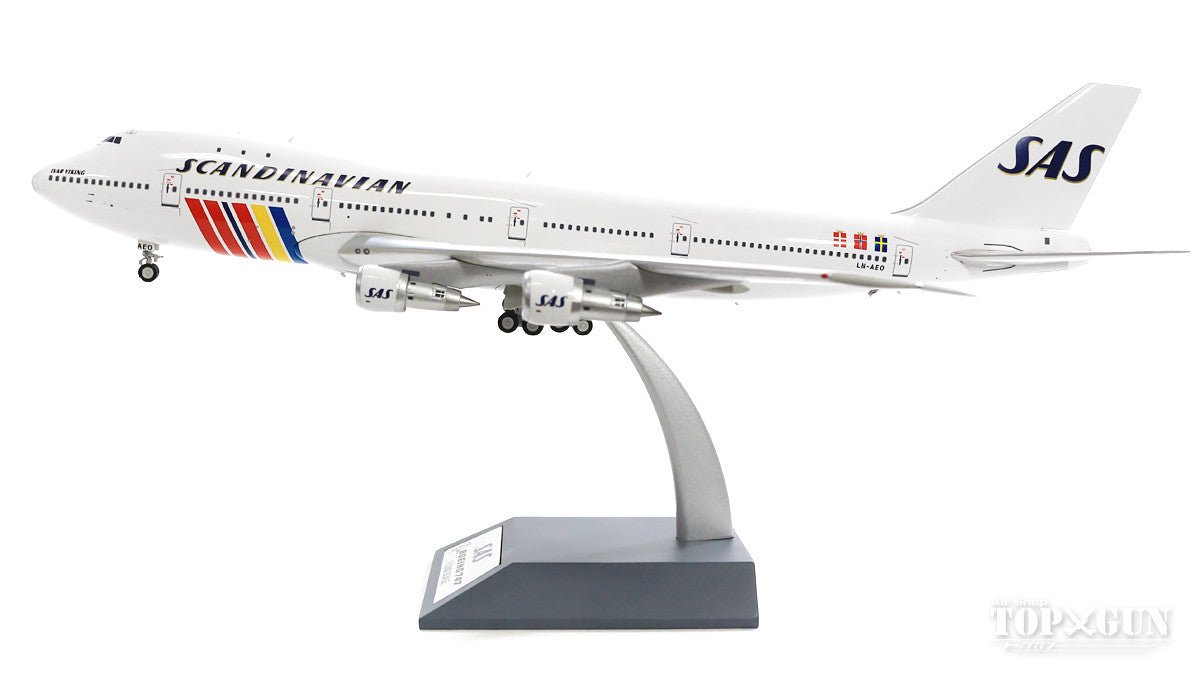 747-200B SAS Scandinavian Airlines 1980s (stand included) LN-AEO "Ivar Viking" 1/200 *Made of metal [IF742SAS0618]