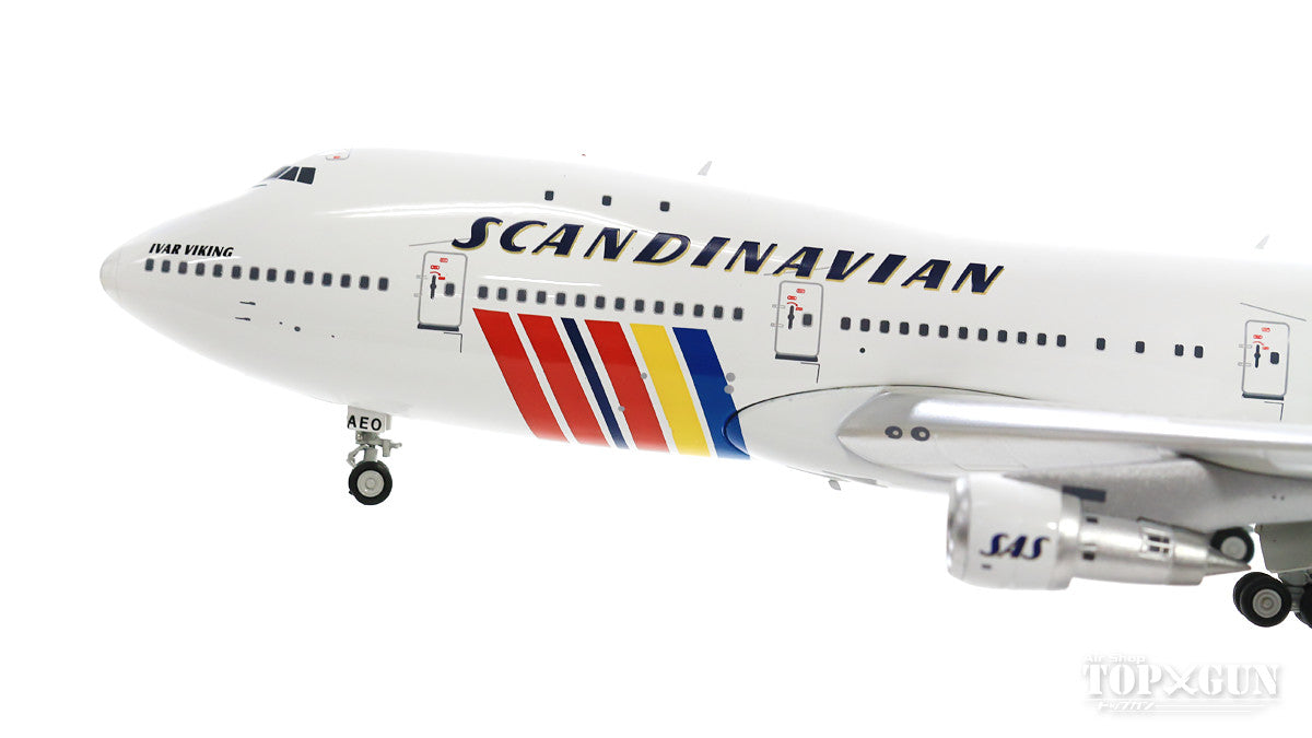 747-200B SAS Scandinavian Airlines 1980s (stand included) LN-AEO "Ivar Viking" 1/200 *Made of metal [IF742SAS0618]