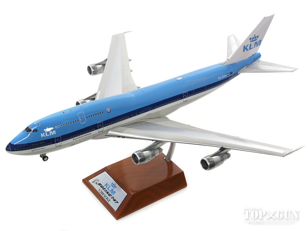 747-200BM（SUD） KLMオランダ航空 8-90年代 (スタンド付属) PH-BUN 「Anthony H.G. Fokker」 1/200 ※金属製 [IF742SUD1017]