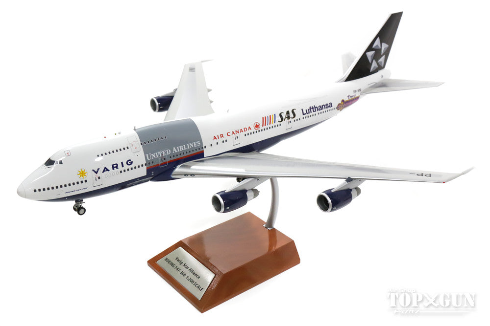 747-300M (passenger/cargo mixed type) Varig Brazilian Airlines special paint "Star Alliance" circa 1997 PP-VNI (stand included) 1/200 *Made of metal [IF7431216]