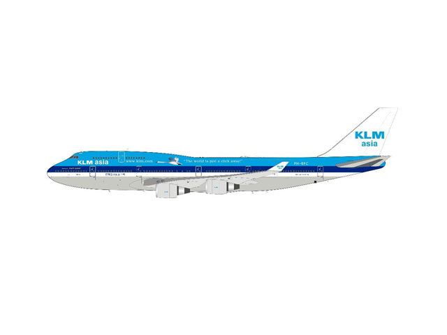 747-400M（貨客混合型） KLMオランダ航空 （KLM ASIAロゴ） 特別塗装 「スワン」　00年代 （スタンド付属） PH-BFC 1/200 [IF744KL1221]