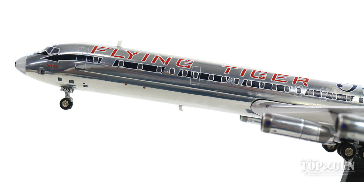 DC-8-63F (Cargo Type) Flying Tiger Airlines 60s-70s "JumboJet" Polished Finish (Stand Included) N779FT 1/200 *Made of Metal [IF863FT01P]