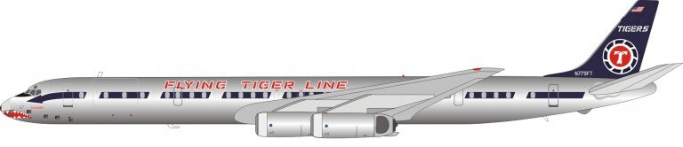 DC-8-63CF (passenger/cargo conversion type) Flying Tiger Airlines, circa 1968, polished finish, N779FT, 1/200 [IF863FTSM-P]