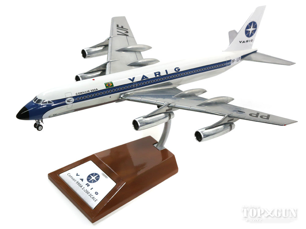 Convair 990A Varig Brazilian Airlines 1960s Polished finish (stand included) PP-VJF 1/200 *Made of metal [IF9901016P]