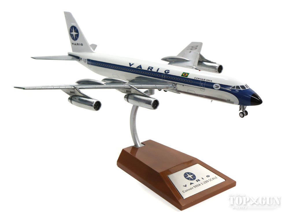 Convair 990A Varig Brazilian Airlines 1960s Polished finish (stand included) PP-VJF 1/200 *Made of metal [IF9901016P]