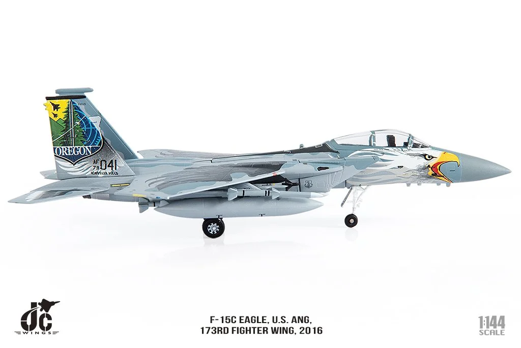 F-15C アメリカ空軍 第173戦闘航空団 特別塗装 「オレゴン州空軍75周年」 2016年 キングスレーフィールド基地 #79-0041 1/144 [JCW-144-F15-004]