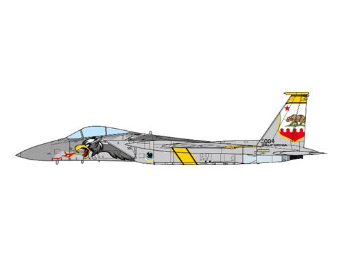 F-15C, United States Air Force, California, 144th Fighter Wing, 194th Fighter Squadron, Special Paint, "75th Anniversary of the Unit", Fresco Air Base, 2018 #004, 1/72 [JCW-72-F15-013]