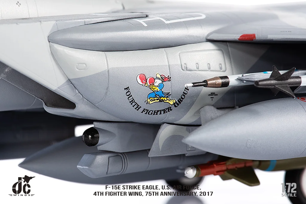 F-15E, 4th Fighter Wing, 334th Fighter Squadron, United States Air Force, Special Paint "75th Anniversary of Establishment", 2017, Seymour Johnson Air Base, North Carolina, #87-0189, 1/72 [JCW-72-F15-014]