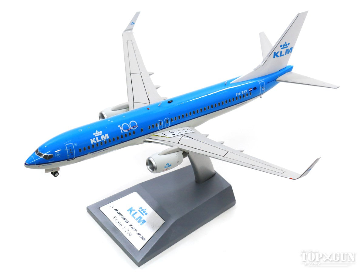 737-800w KLM Royal Dutch Airlines PH-BXK 100th Logo With Stand 1/200 [JF-737-8-010]