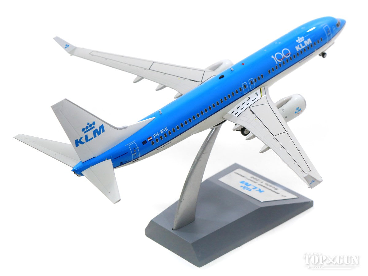 737-800w KLM Royal Dutch Airlines PH-BXK 100th Logo With Stand 1/200 [JF-737-8-010]