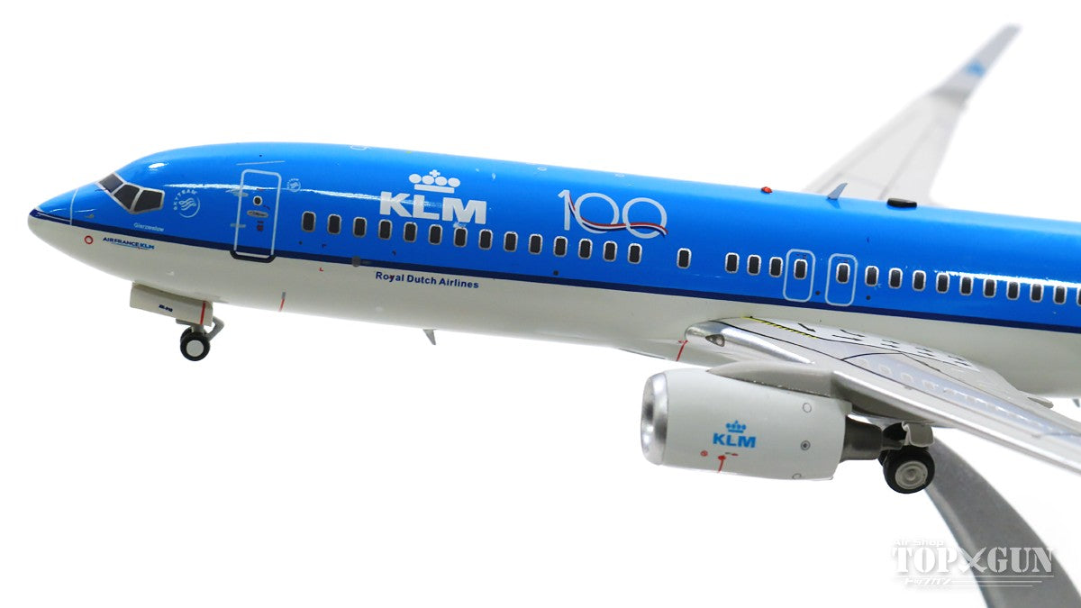 737-800w KLM Royal Dutch Airlines PH-BXK 100th Logo With Stand 1/200 [JF-737-8-010]