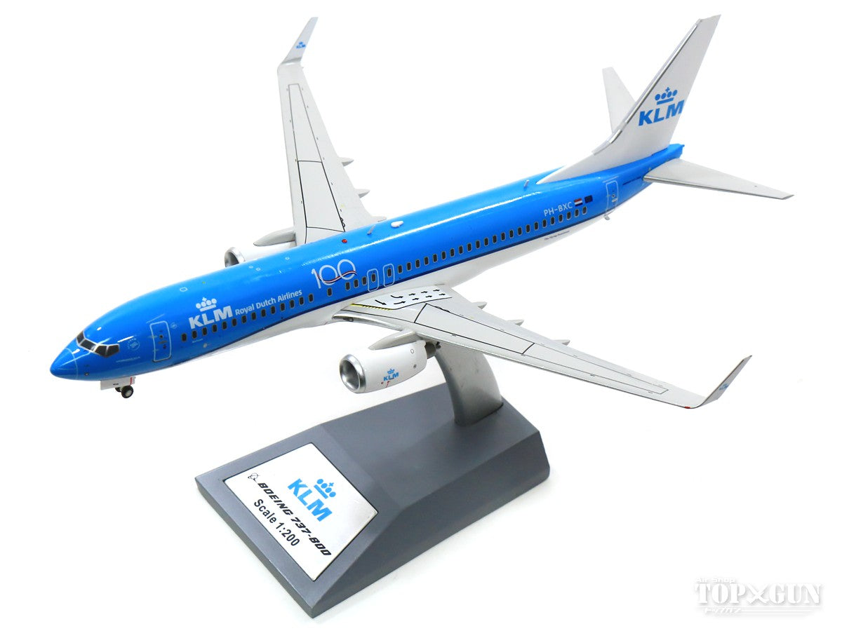 737-800w KLM Royal Dutch Airlines PH-BXC 100th Logo With Stand 1/200 [JF-737-8-011]