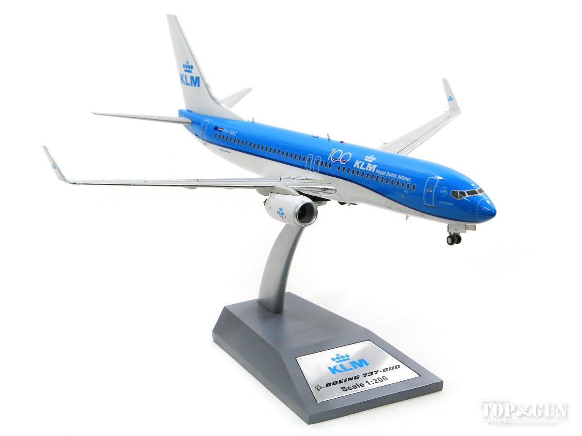 737-800w KLM Royal Dutch Airlines PH-BXC 100th Logo With Stand 1/200 [JF-737-8-011]