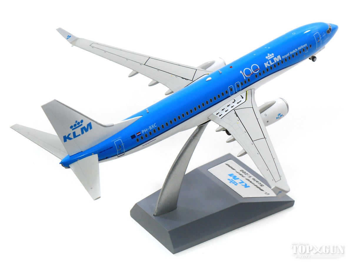 737-800w KLM Royal Dutch Airlines PH-BXC 100th Logo With Stand 1/200 [JF-737-8-011]