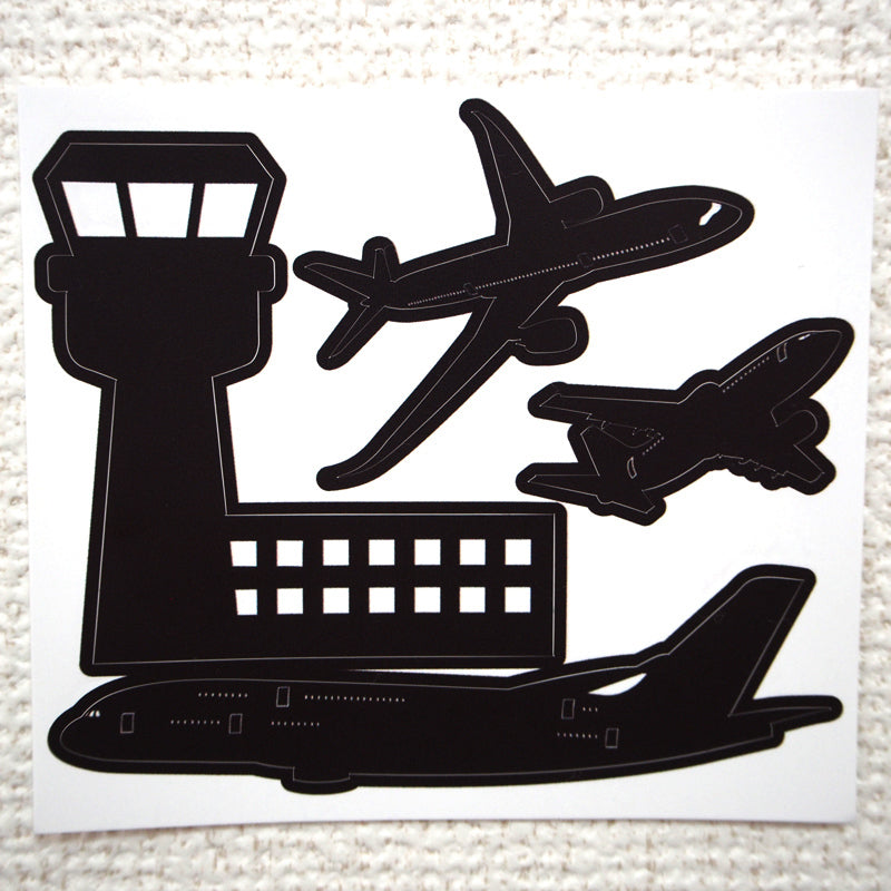 Control tower &amp; airplane wall sticker [KUMARIAIR012]