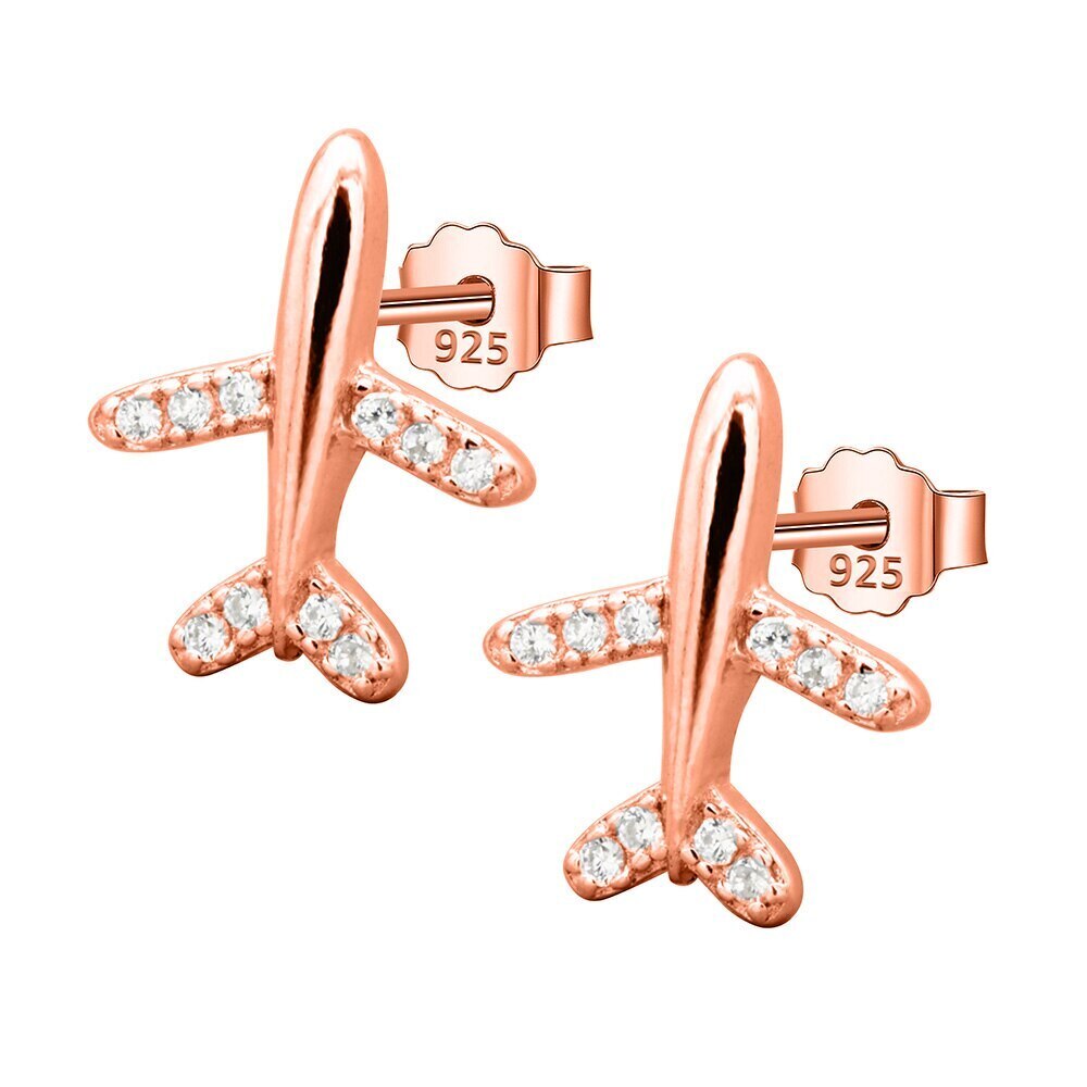 Airplane earrings rose gold [KUMARIAIR017-RoseGold]