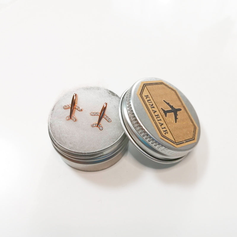 KUMARIAIR 飛行機ピアス シルバー [KUMARIAIR017-Silver]