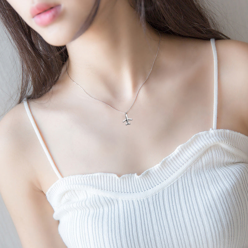 Airplane necklace rose gold [KUMARIAIR023]