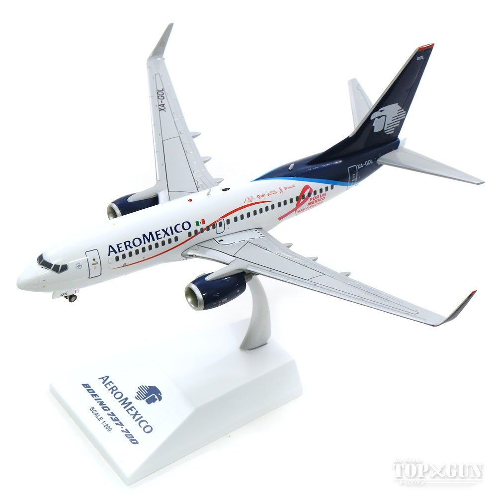 737-700w Aeromexico "Por Un Mexico Sin Cancer De Mama" XA-GOL with stand 1/200 [LH2181]