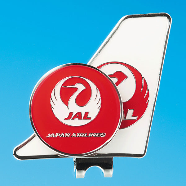 ゴルフマーカー JAL 日本航空 レッド [MZ350]