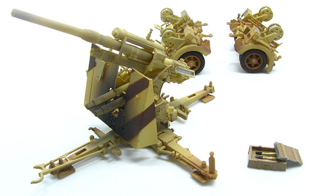 トイガン 31 Precision Model Art 8.8cm FlaK 36高射砲 ドイツ陸軍 42年 砂漠迷彩 1