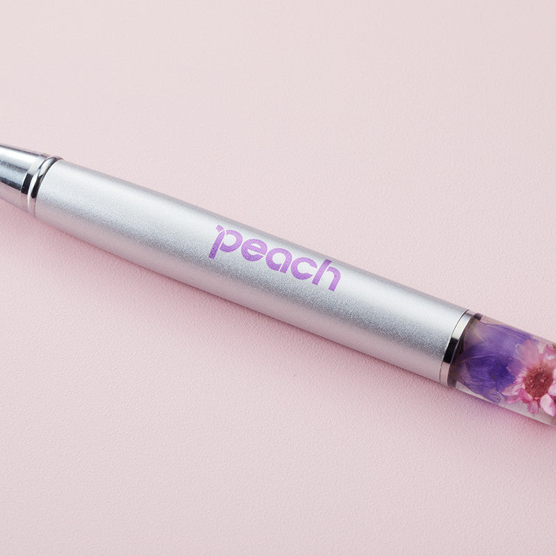 Peach original herbarium ballpoint pen produced by Hibiya Kadan Silver Peach Aviation [PA190054]