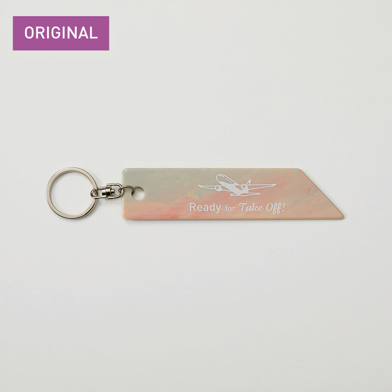 Peach Original Acrylic Keychain ECO MARBLE Peach Aviation [PA200048]