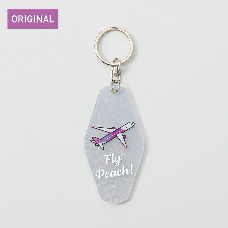 Peach Original Acrylic Keychain Fly Peach! Sheer Peach Aviation [PA210013]