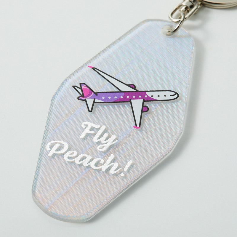 Peach Original Acrylic Keychain Fly Peach! Sheer Peach Aviation [PA210013]