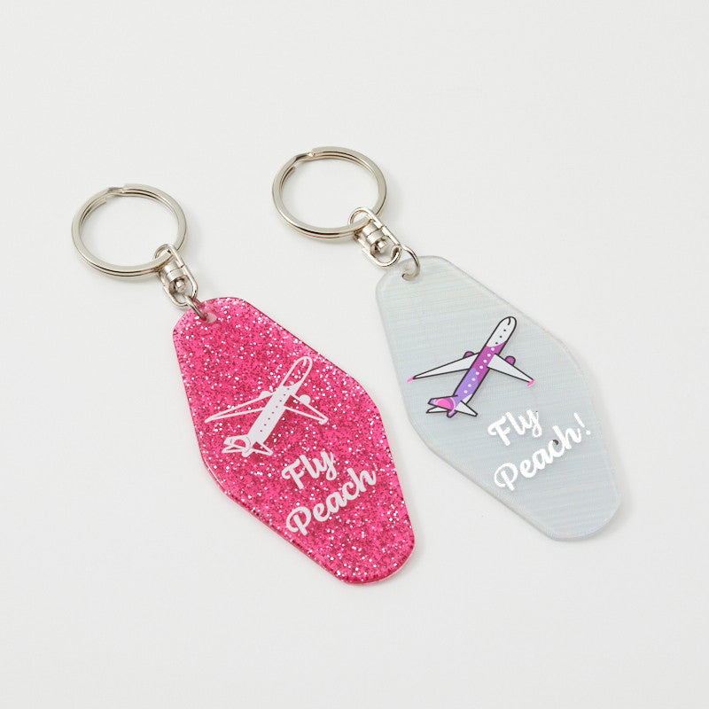 Peach Original Acrylic Keychain Fly Peach! Sheer Peach Aviation [PA210013]