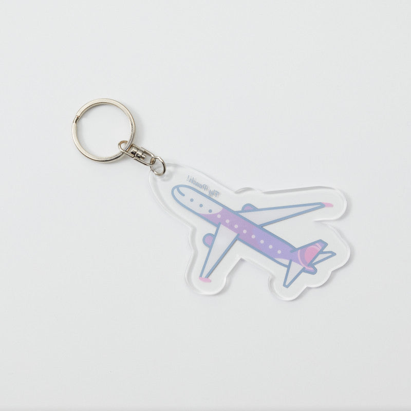 ピーチ航空限定キ－ホルダー Peach Aviation Peachオリジナル アクリルキーホルダー PurpleC