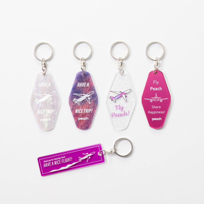 Peach original acrylic keychain Fly Peach! Clear glitter [PA220017]